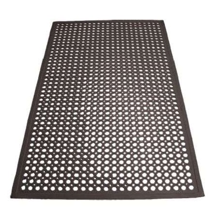 Winco 3"x5" Anti Fatigue Black Floor Mat RBM-35K
